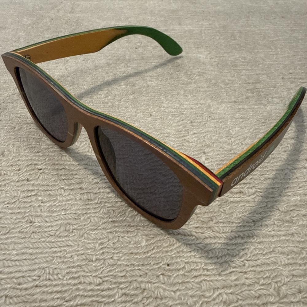 Wooden Android  Sunglasses - UV400 Unisex - Polarized -  Zebrawood Frame- NWT